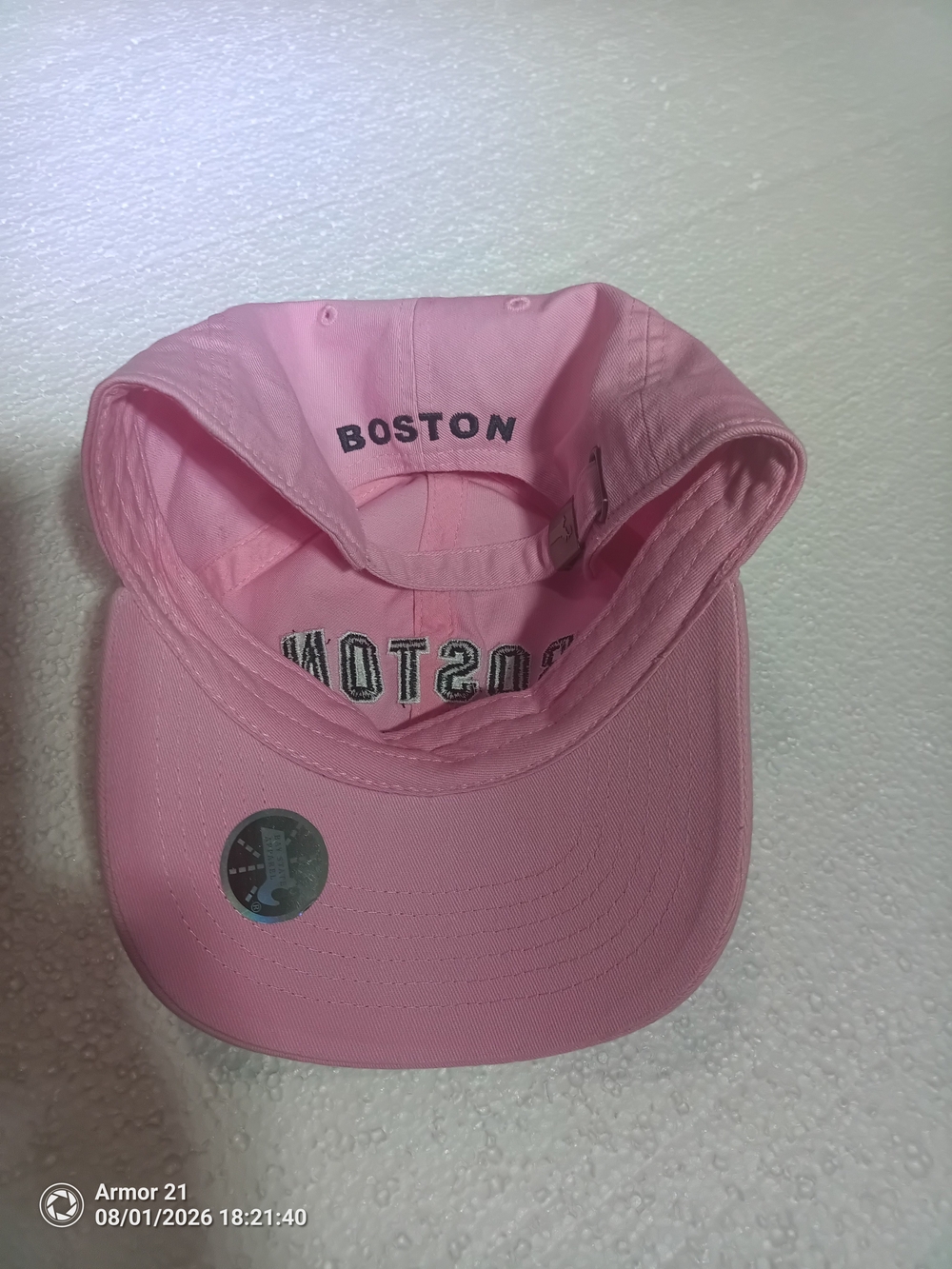 Boston EST.1630 Pink Baseball Cap - Picture 3 of 4